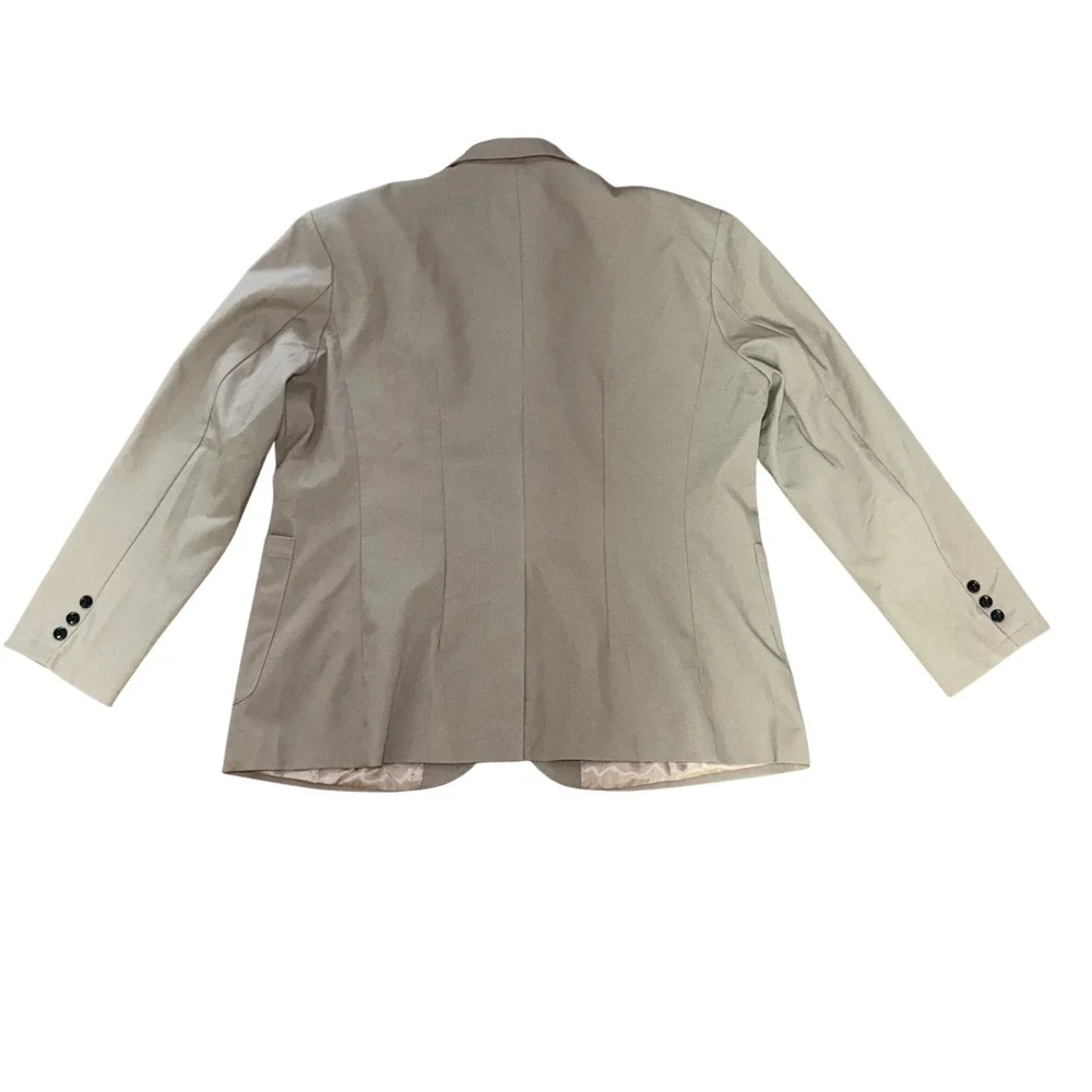 New COOFANDY Linen Blend Blazer Tan Sport Coat Jacket Mens 2XL One Button Close